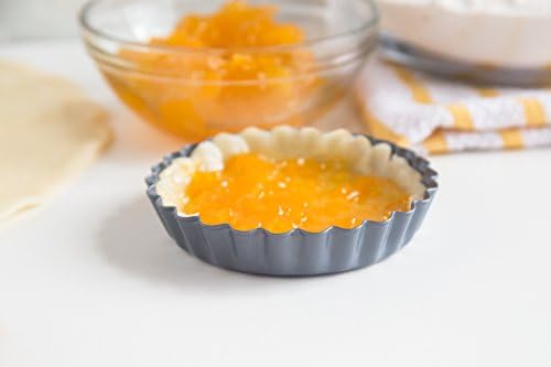 Fox Run Set of 6 Loose Bottom Mini Tart and Quiche Non-Stick Baking