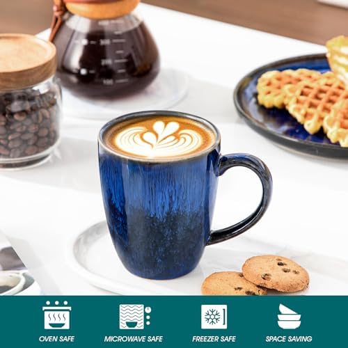 vancasso STARRY Ceramic Coffee Mug Set of 6, 16 Oz Tea Cups with