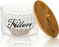 Cididu Coffee Filter Holder with Bamboo Lid, Glass Large Coffee Pod