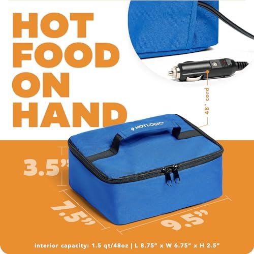 HOTLOGIC Mini Electric Lunch Box, 12V, Blue