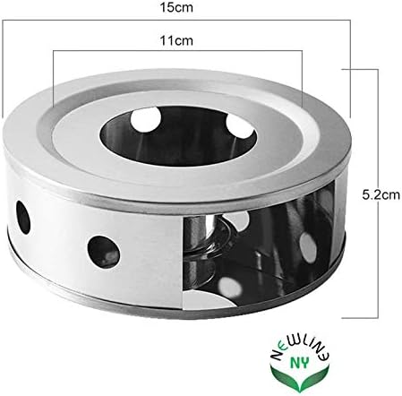 NewlineNY Stainless Steel Coffee Tea Warmers, Dual 6 Inches Circular