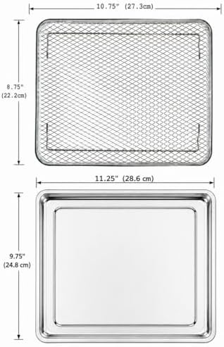Univen Stainless Steel Upgraded Baking Tray Pan and Air Fryer Basket