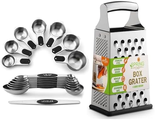 Spring Chef Magnetic Measuring Cups & Spoons Set of 15 with Leveler