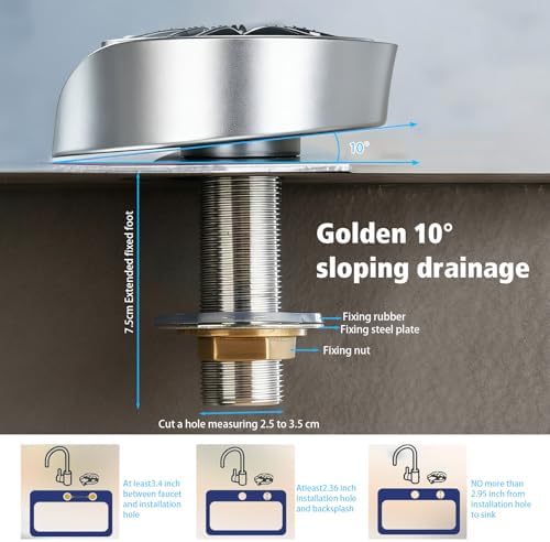 Glass Rinser for Kitchen Sink with Pull-Out Spray