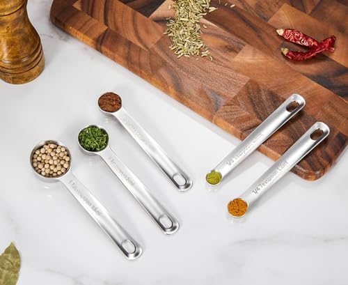 KEAWELL Premium 18/10 Measuring Set (Silver, Measuring Cups & Spoons)