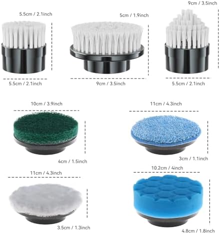 Electric Spin Scrubber Replacement Brush Heads, 7 Pcs Set
