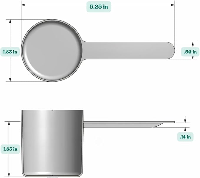 67 mL Long Handle Plastic Measuring Scoop - Image 2
