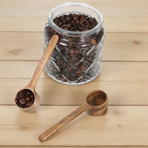 4 Pack Coffee Acacia Wooden Scoop Wooden Measuring Scoops for