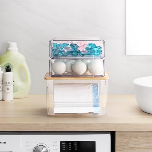 3Pcs Extra Large Laundry Room Organization and Storage, Stackable