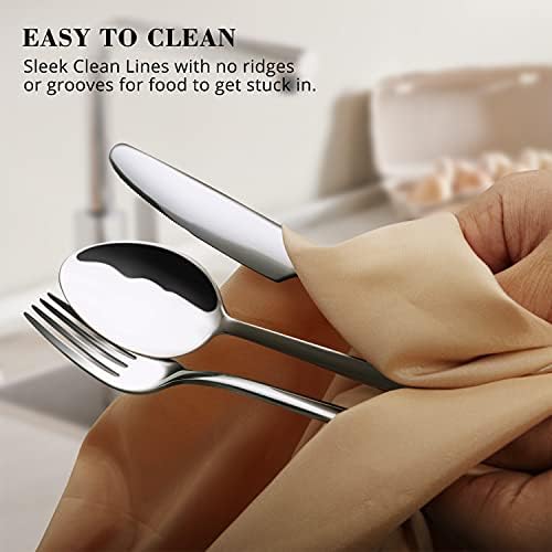 4-Piece 8-Inch Dinner Spoons Set, 18/10 Stainless Steel, Not Teaspoons
