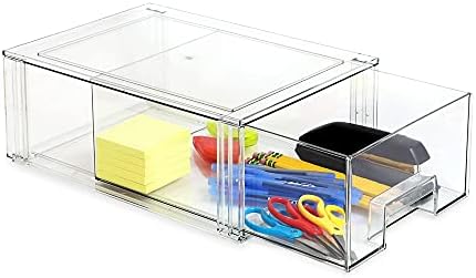 Isaac Jacobs Large Stackable Organizer Drawer (13.5” x 9.9” x 5.4”)