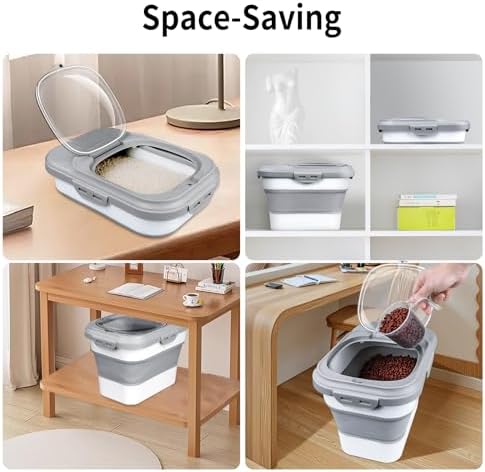 Komzon Rice Storage Container, Collapsible Airtight Food Storage