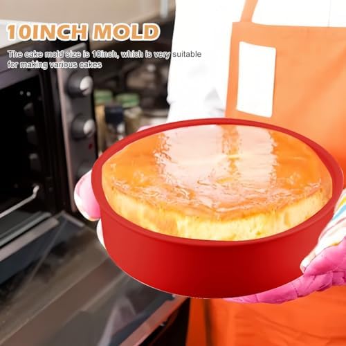 LOQJSS Cheesecake Pan Protector 10‘’ Round Springform Pan Silicone