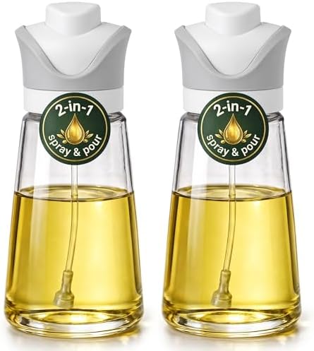Olive Oil Dispenser, 7.7 oz Glass, Set of 2