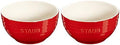 STAUB Ceramic 2-pc Large Universal Bowl Set, 6.5-inch/1.25-qt, Cherry