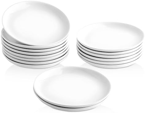 Ceramic Appetizer Plates, 5.6 Inch Small Dessert Plates Set of 16