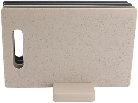 SUNGOOYUE Cutting Board Set Plastic Chopping Boards with Storage Stand