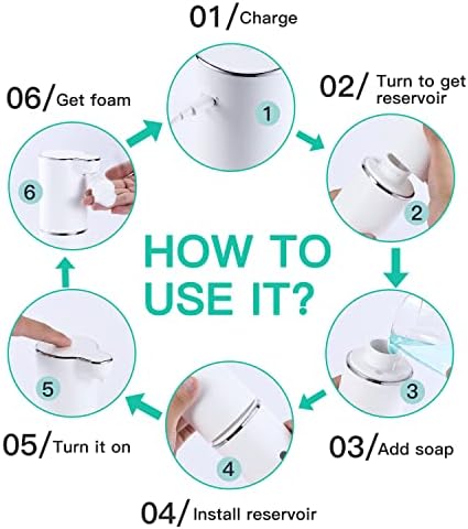 LAOPAO Soap Dispenser, Automatic Foaming Hand Soap Dispenser Touchless