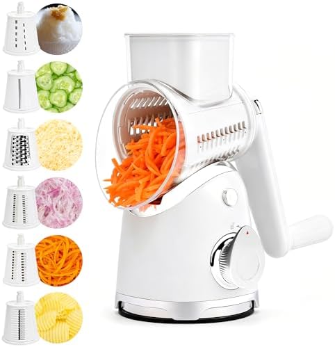 SUSTEAS Rotary Cheese Grater Hand Crank, Kitchen Shredder Vegetable