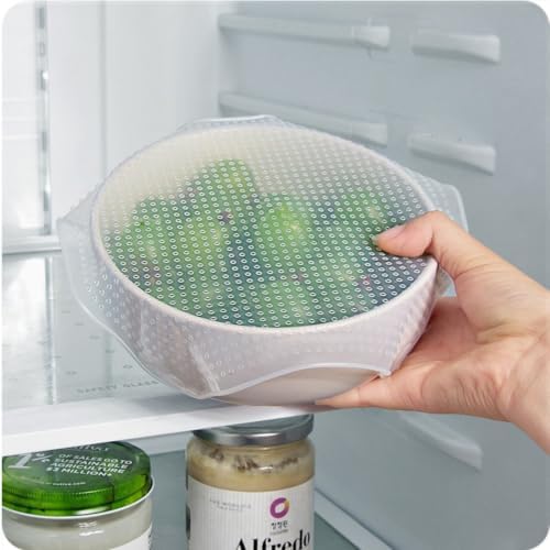 Reusable Transparent Silicone Food Wraps, 7.87 * 7.87in