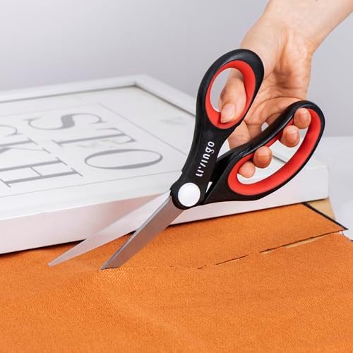 LIVINGO 4-Pack Multipurpose Shears, Heavy Duty Scissors for Home &