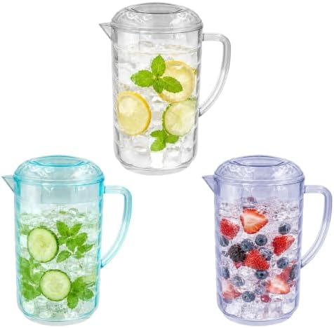 Clear Acrylic Water-Pitcher With Lid (74.39 oz),BPA Free