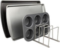 FitWell Kitchen Bakeware Organizer,Plate Racks,Rack for Plastic Lids,Cutting Boards,Cookie Sheets,Pots & Pans Holder,Compact Kitchen Storage,Cabinet Organizer