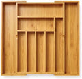 Expandable Bamboo Silverware Organizer, Kitchen Utensil Drawer
