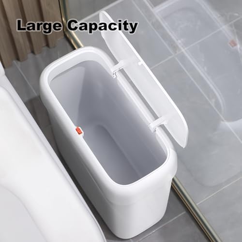 funest 2.7 Gallon Slim Bathroom Trash Can, Pack of 2