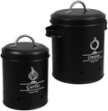 2pcs Black Metal Potato and Onion Storage Bin for Pantry Kitchen Use
