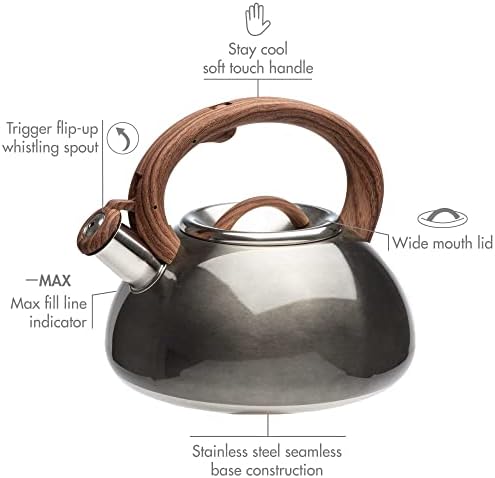 Primula Avalon 2.5-Quart Stainless Steel Whistling Kettle