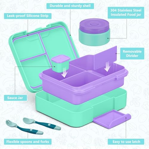 WyfKyd Bento Lunch Box Set with Soup Thermo Food Container for Kids