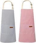 VALOME 2 Pack Kitchen Aprons with Pockets, Cooking Chef Apron for Men