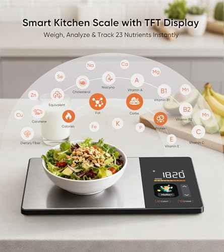 Food Scale with Nutritional Calculator, TFT Display, Track 23