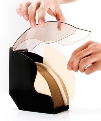 Acrylic Cone and Fan Coffee Filter Paper Holder with Cover 100-Piece
