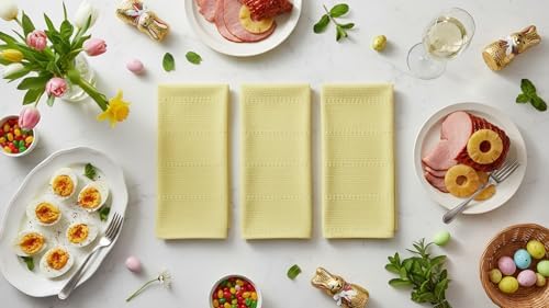 Serafina Home Light Butter Yellow Kitchen Hand Dish Towels: Oversized