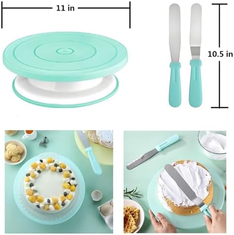 Cake Decorating Kit, 390 Pcs Baking Supplies (Green)