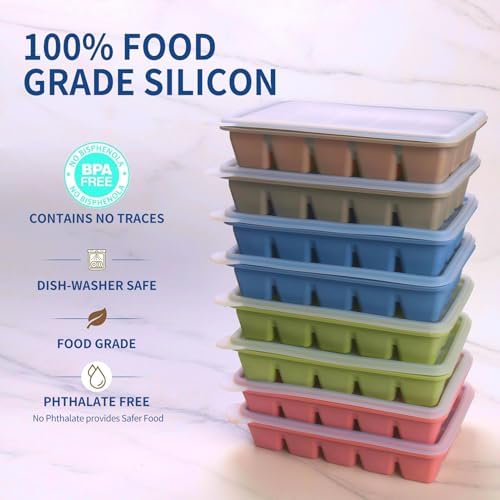 2 Tbsp. Silicone Freezer Molds - Perfect for Storing Garlic, Herbs