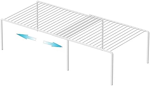 iPEGTOP Expandable Freezer Cabinet Storage Shelf, 2 Pieces Rustproof