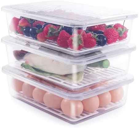 77L Fruit Storage Containers with Lids, 3 Pack