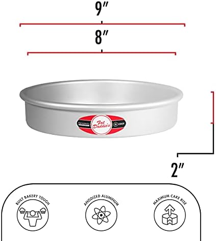 Fat Daddio's Anodized Aluminum Round Cake Pans, 2 Piece Set