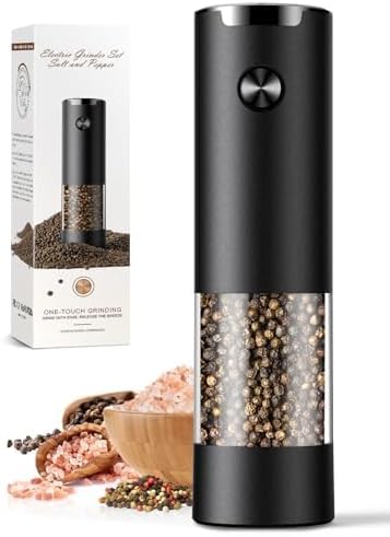 Electric Salt and Pepper Grinder Set Automatic Battery Pepper Mill Shakers by ioion