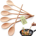 HANSGO Wooden Spoons for Cooking, 12 Inch Long Handle Mixing Spoons