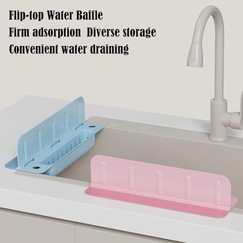 Sink SplashGuard with Suction Cups,13.9" Kitchen Foldable