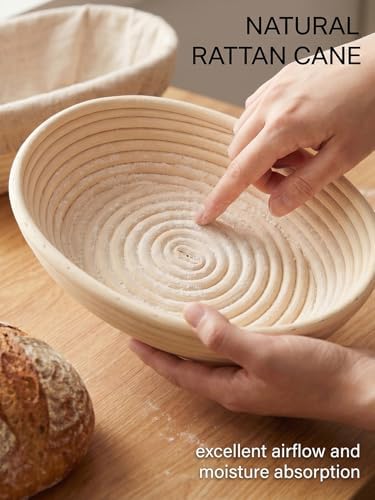 Banneton Sourdough Bread Proofing Basket Handmade 9 in Round&10 in