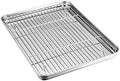 TeamFar Baking Sheet with Cooling Rack Set, 16 x 12 x 1 inch