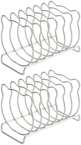 ABOOFAN 2 Pack Bear Toast Rack Bread Holder with 6 Slots Stainless