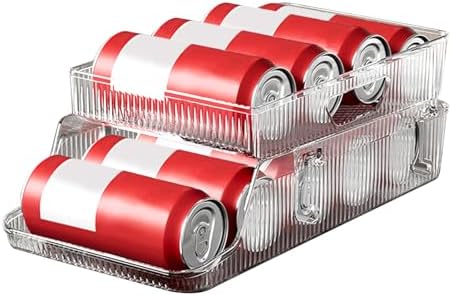 Soda Fridge Organizer Stackable Refrigerator Can Holder Dispenser