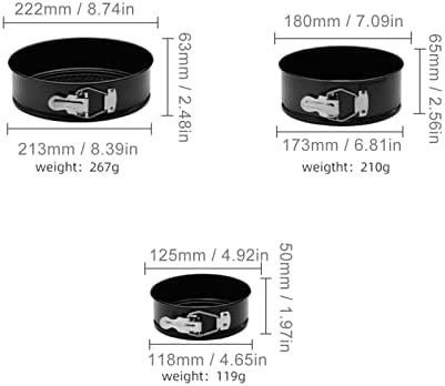 3Pcs Non-stick Cheesecake Pan, Springform Pan with Removable