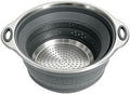 Mejoncb Collapsible Colander – Platinum Silicone Strainer with
